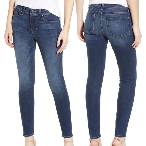 Fidelity Blue Delphi Scoop Low Rise Skinny Jeans Size 28 - Picture 1 of 15